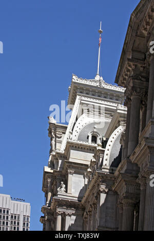 Philadelphia, PA, Stati Uniti d'America. Architettura di Philadelphia municipio della città. Foto Stock