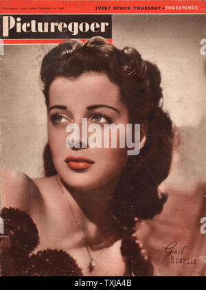 1948 Picturegoer magazine pagina anteriore attrice Gail Russell Foto Stock