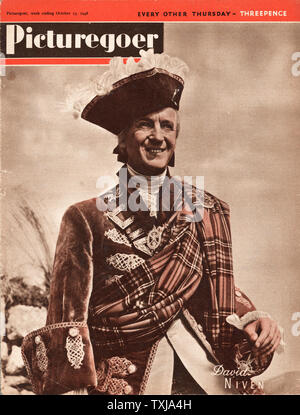 1948 Picturegoer magazine pagina anteriore l'attore David Niven Foto Stock