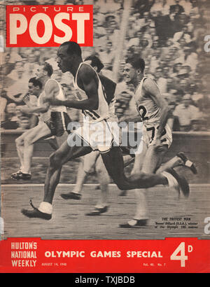 1948 Immagine Post magazine in occasione dei Giochi Olimpici di Londra Foto Stock