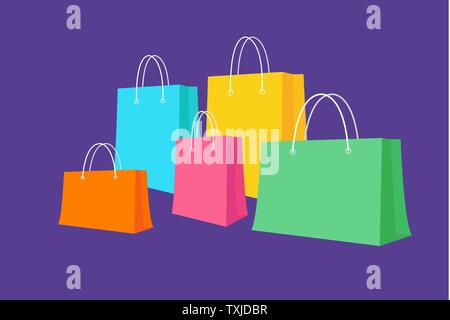 Doppia doppia 11 12 e-commerce fino a scatto shopping bags 2019 commodity sfumatura di colore di sfondo progettazione pubblicitaria di sconto Foto Stock