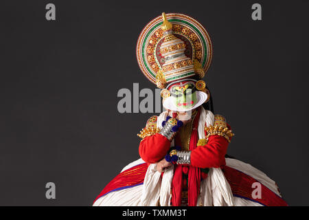 Indian kathakali dancer performing Foto Stock