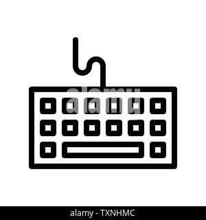 Tastiera accessori gaming icona logo o illustrator Foto Stock