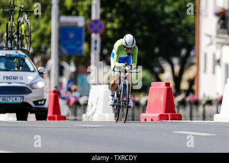 Il 25 giugno 2019 a Minsk, Bielorussia European Games 2019 Ciclismo - Strada: Urska Pintar Foto Stock