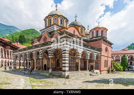 Il monastero di San Ivan di Rila, meglio conosciuto come il Monastero di Rila in Bulgaria Foto Stock