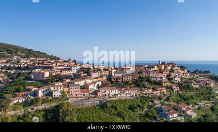 Isola d'Elba, paese di Capoliveri. Toscana (Italia). Foto Stock