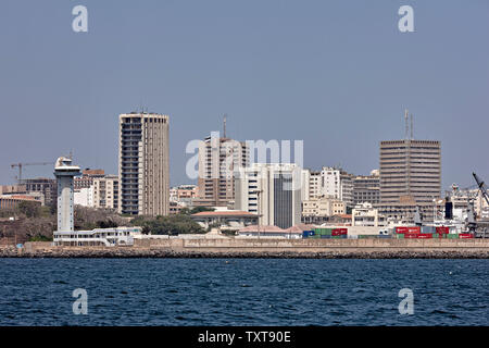 Lo skyline di Dakar in Senegal Africa Foto Stock