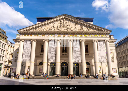 Théâtre Royal de la Monnaie (o la Monnaie) - Opera House, Bruxelles, Belgio. Foto Stock