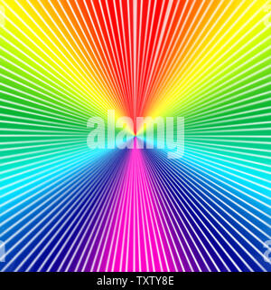 Raggi nei colori del arcobaleno. Artwork per grafica creativa. Il rendering 3D Foto Stock