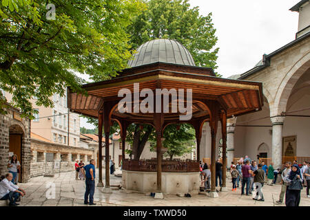 Gazi Husrev Bey la moschea, Sarajevo, Bosnia ed Erzegovina Foto Stock