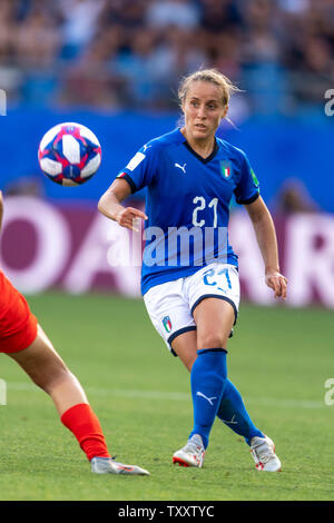 Montpellier, Francia. Il 25 giugno 2019. Valentina Cernoia (Italia) durante il FIFA Coppa del Mondo Donne Francia 2019 Round di 16 match tra Italia 2-0 la Cina a Stade de la Mosson di Montpellier, Francia, giugno25, 2019. Credito: Maurizio Borsari/AFLO/Alamy Live News Foto Stock