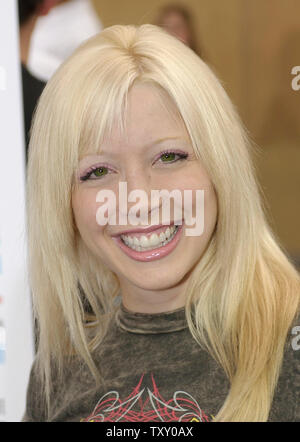 Courtney Peldon arriva a Los Angeles prima di 'L'Aristocrazia' Luglio 20, 2005 a Los Angeles. (UPI foto/John Hayes) Foto Stock