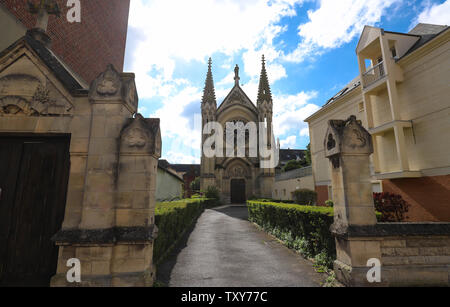 Neo cappella gotica di Saint-Joseph di Beauvais, Francia Foto Stock