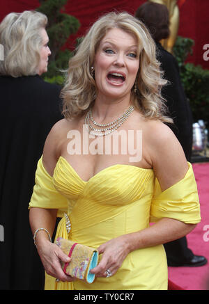 Maria Hart, ospite di intrattenimento stasera, arriva per l'ottantesimo annuale di Academy Awards il Kodak Theatre in Hollywood, la California il 24 febbraio 2008. (UPI foto/Terry Schmitt) Foto Stock