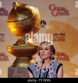 Attrice Diane Kruger annuncia le candidature per la 67th Annuale di Golden Globe Awards di Beverly Hills, la California il 15 dicembre 2009. La 67th Annuale di Golden Globe Awards si terrà il 17 gennaio 2010. UPI/Jim Ruymen Foto Stock