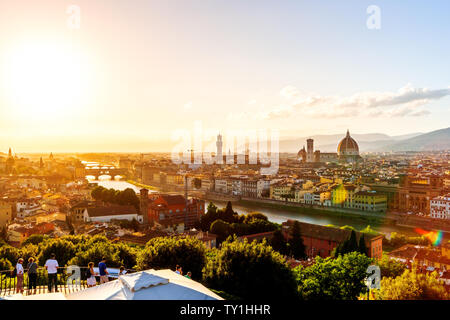 Vista panoramica su Firenze, Italia Foto Stock