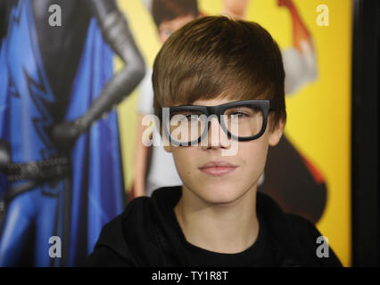 Il cantante Justin Bieber assiste la premiere della Dreamworks film animato 'Megamind' nella sezione di Hollywood di Los Angeles il 30 ottobre 2010. UPI/Fil McCarten Foto Stock