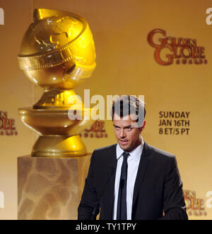 Attore Josh Duhamel annuncia le candidature per la 68Annuale di Golden Globe Awards di Beverly Hills, la California il 14 dicembre 2010. Il Golden Globe Awards si terrà il 16 gennaio 2011, in Beverly Hills. UPI/Jim Ruymen Foto Stock