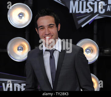 Musicista Pete Wentz arriva a MTV Video Music Awards a Los Angeles il 28 agosto 2011 a Los Angeles. UPI/Jim Ruymen Foto Stock
