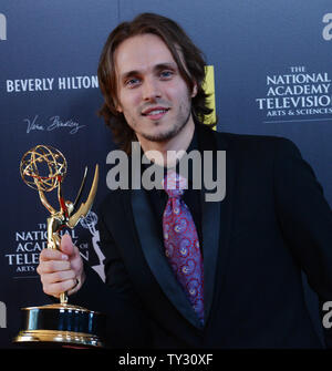 Jonathan Jackson appare dietro le quinte con il miglior attore in un dramma award ha vinto per 'General Hospital', al trentanovesimo Giorno annuale Emmy Awards di Beverly Hills, la California il 23 giugno 2012. UPI/Jim Ruymen Foto Stock