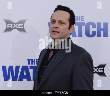 Vince Vaughn, un membro del cast in motion picture sci-fi commedia "guardia", assiste la premiere del film in corrispondenza di Grauman's Chinese Theater nella sezione di Hollywood di Los Angeles il 23 luglio 2012. UPI/Jim Ruymen Foto Stock