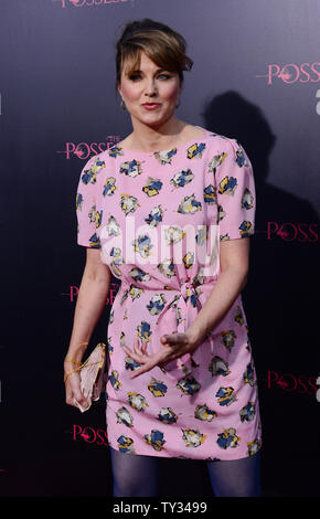 L'attrice Lucy Lawless assiste la premiere del film horror thriller " il possesso", al Arclight Glossari Affini Cupola della sezione di Hollywood di Los Angeles il 28 agosto 2012. UPI/Jim Ruymen Foto Stock