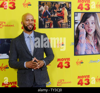 Comune, un membro del cast in motion picture comedy 'MOVIE 43', assiste la premiere del film al TCL teatro cinese nella sezione di Hollywood di Los Angeles il 23 gennaio 2013. UPI/Jim Ruymen Foto Stock