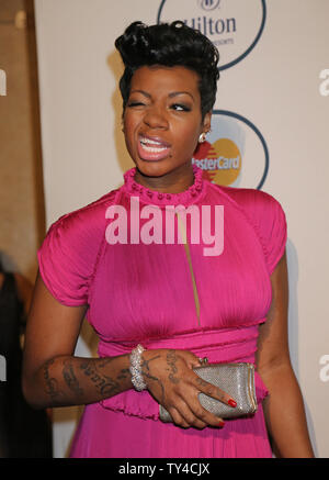 Fantasia arriva sul tappeto rosso prima dell'annuale Clive Davis Pre-Grammy Gala di Beverly Hills, la California il 25 gennaio 2014. UPI/David Silpa Foto Stock