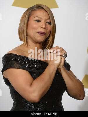 Attore Queen Latifah appare dietro le quinte 56th Annual Grammy Awards a Staples Center a Los Angeles il 26 gennaio 2014. UPI/Fil McCarten Foto Stock