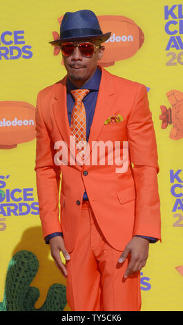 TV personality Nick Cannon assiste Nickelodeon's 28 bambini annuale' Choice Awards presso il Forum di Inglewood, la California il 28 marzo 2015. Foto di Jim Ruymen/UPI Foto Stock