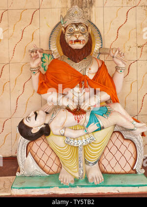 Hind divinità: Signore Shiva, Rama, Krishna Durga, nove divinità Foto Stock