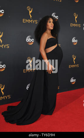 L'attrice Kerry Washington arriva per la 68annuale di Primetime Emmy Awards presso Microsoft Theatre di Los Angeles il 18 settembre 2016. Foto di Christine masticare/UPI Foto Stock