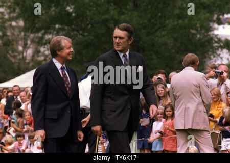 Jimmy Carter e John Fraser, Primo Ministro dell'Australia Foto Stock