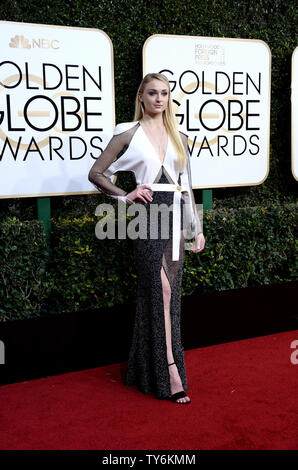 Sophie Turner assiste alla 74Annuale di Golden Globe Awards presso il Beverly Hilton Hotel di Beverly Hills, la California il 8 gennaio 2017. Foto di Jim Ruymen/UPI Foto Stock