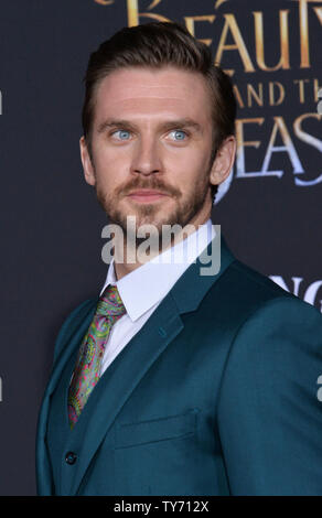 Membro del cast Dan Stevens assiste la premiere del motion picture romantica fantasia musicale "La Bella e la bestia" al El Capitan Theater di Hollywood sezione di Los Angeles il 2 marzo 2017. Trama: un giovane principe, imprigionato sotto forma di una bestia, può essere liberato solo da vero amore. Che cosa può essere la sua unica opportunità arriva quando incontra belle, l'unica ragazza umana mai a visitare il castello poiché è stato incantato. Foto di Jim Ruymen/UPI Foto Stock