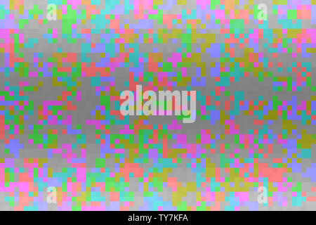 Abstract colorato glitch gradiente dello sfondo. Texture con pixel blocchi quadrati. Mosaico pattern di tetris. Foto Stock