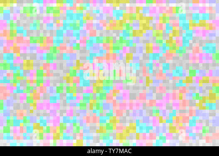 Abstract colorato glitch gradiente dello sfondo. Texture con pixel blocchi quadrati. Mosaico pattern di tetris. Foto Stock