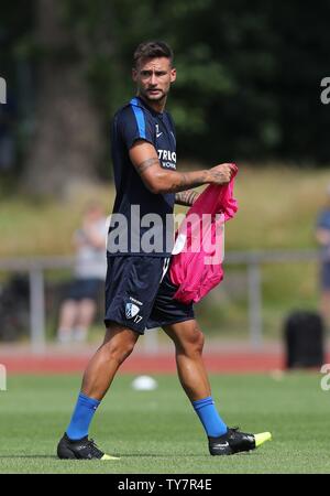 Bochum, Deutschland. Il 25 giugno, 2019. firo: 25.06.2019, calcio, 2.Bundesliga, stagione 2019/2020, VfL Bochum, formazione, formazione start, Danny BLUM, con canotta | Utilizzo di credito in tutto il mondo: dpa/Alamy Live News Foto Stock