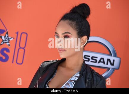 Modello Samantha Elizabeth assiste la diciottesima puntata annuale dei premi al Microsoft Theatre di Los Angeles il 24 giugno 2018. La cerimonia si celebra i successi in fatto di intrattenimento e onora la musica, sport, programmi TV e filmati rilasciati tra il 1° aprile 2017 e il 31 marzo 2018. Foto da Gregg DeGuire/UPI Foto Stock