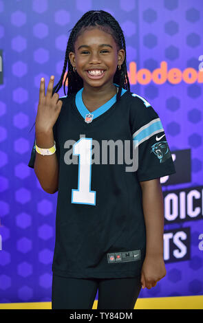 Daria Johns assiste Nickelodeon's Kids' scelta Sports Awards 2018 a Barker Hangar di Santa Monica, in California, il 19 luglio 2018. Foto di Chris Chew/UPI Foto Stock