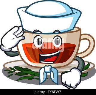 Sailor t di Darjeeling isolato nel cartoon Illustrazione Vettoriale