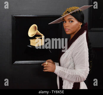 Janelle Monáe arriva per la 61Annual Grammy Awards tenutosi presso Staples Center a Los Angeles il 10 febbraio 2019. Foto di Jim Ruymen/UPI Foto Stock