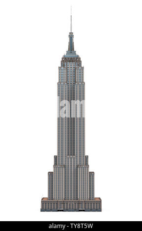 Empire State Building isolato Foto Stock