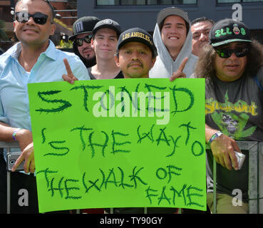 Ventole frequentare la Hollywood Walk of Fame cerimonia di inaugurazione in onore di Latino Americane hip-hop gruppo Cypress Hill con il 2,660th della stella sulla Hollywood Walk of Fame a Los Angeles il 18 aprile 2019. Foto di Jim Ruymen/UPI Foto Stock