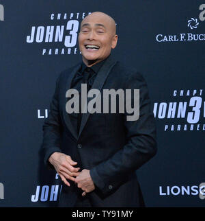 Membro del cast Mark Dacascos assiste la speciale proiezione del film thriller 'John stoppino: Capitolo 3 - Parabellum' a TCL teatro cinese nella sezione di Hollywood di Los Angeles il 15 maggio 2019. Il film racconta la storia di super-assassino Giovanni lo stoppino che è in esecuzione dopo l'uccisione di un membro della International assassin's guild e con un $14 milioni di cartellino del prezzo sulla sua testa - egli è il bersaglio di colpire ovunque uomini e donne. Foto di Jim Ruymen/UPI Foto Stock