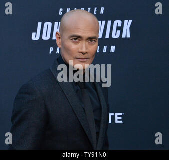 Membro del cast Mark Dacascos assiste la speciale proiezione del film thriller 'John stoppino: Capitolo 3 - Parabellum' a TCL teatro cinese nella sezione di Hollywood di Los Angeles il 15 maggio 2019. Il film racconta la storia di super-assassino Giovanni lo stoppino che è in esecuzione dopo l'uccisione di un membro della International assassin's guild e con un $14 milioni di cartellino del prezzo sulla sua testa - egli è il bersaglio di colpire ovunque uomini e donne. Foto di Jim Ruymen/UPI Foto Stock