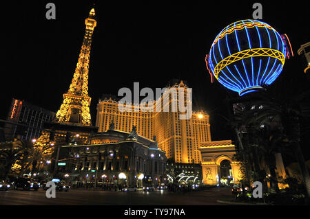 Il Paris Hotel e Casinò è visto in Las Vegas, Nevada, il 1 aprile 2009. (UPI foto/Kevin Dietsch Foto Stock