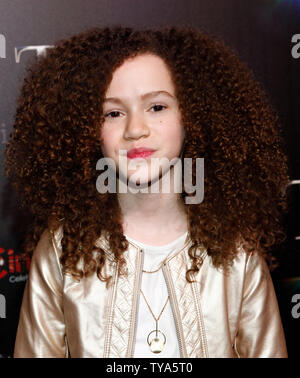 L'attrice Chloe Coleman dal 'MySpy' arriva per il CinemaCon 2019 STXfilms tappeto rosso al Caesars Palace a Las Vegas, Nevada, il 2 aprile 2019. Foto di James Atoa/UPI Foto Stock