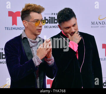 Pasabordo assiste la XXVI edizione Billboard Latin Music Awards al Mandalay Bay Events Centre di Las Vegas, Nevada, il 25 aprile 2019. Foto di Jim Ruymen/UPI Foto Stock