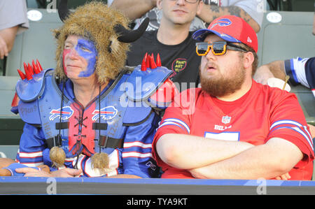 Buffalo Bills tifosi guardare la partita contro i Los Angeles Chargers al centro StuHub a Carson, la California il 19 novembre 2017. Il caricabatterie ha vinto 54 a 24. Foto di Lori Shepler/UPI Foto Stock